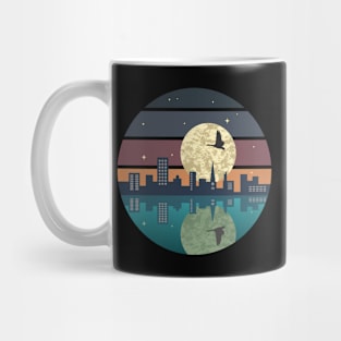 City Moon and Bird Mug